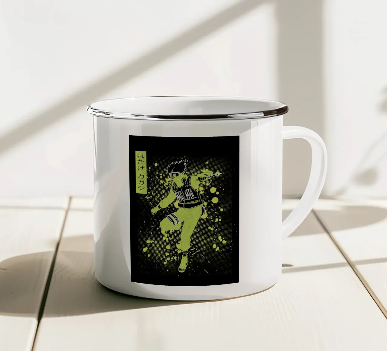 Kakashi Hatake tazza in smalto da Neonartstudio