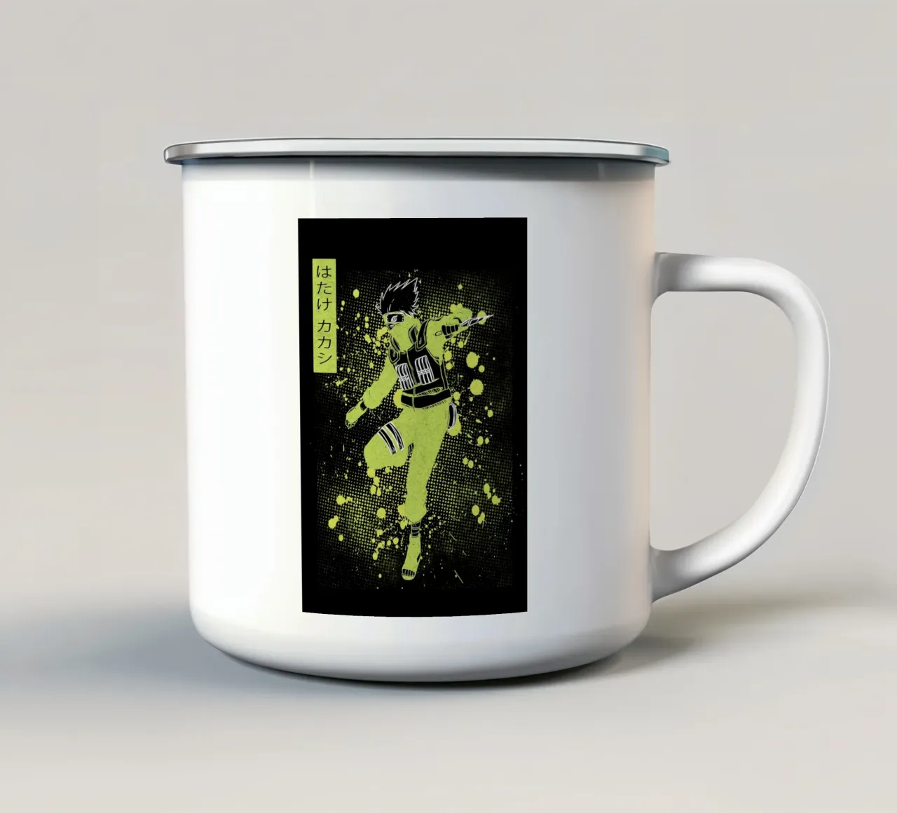 Kakashi Hatake tazza in smalto da Neonartstudio