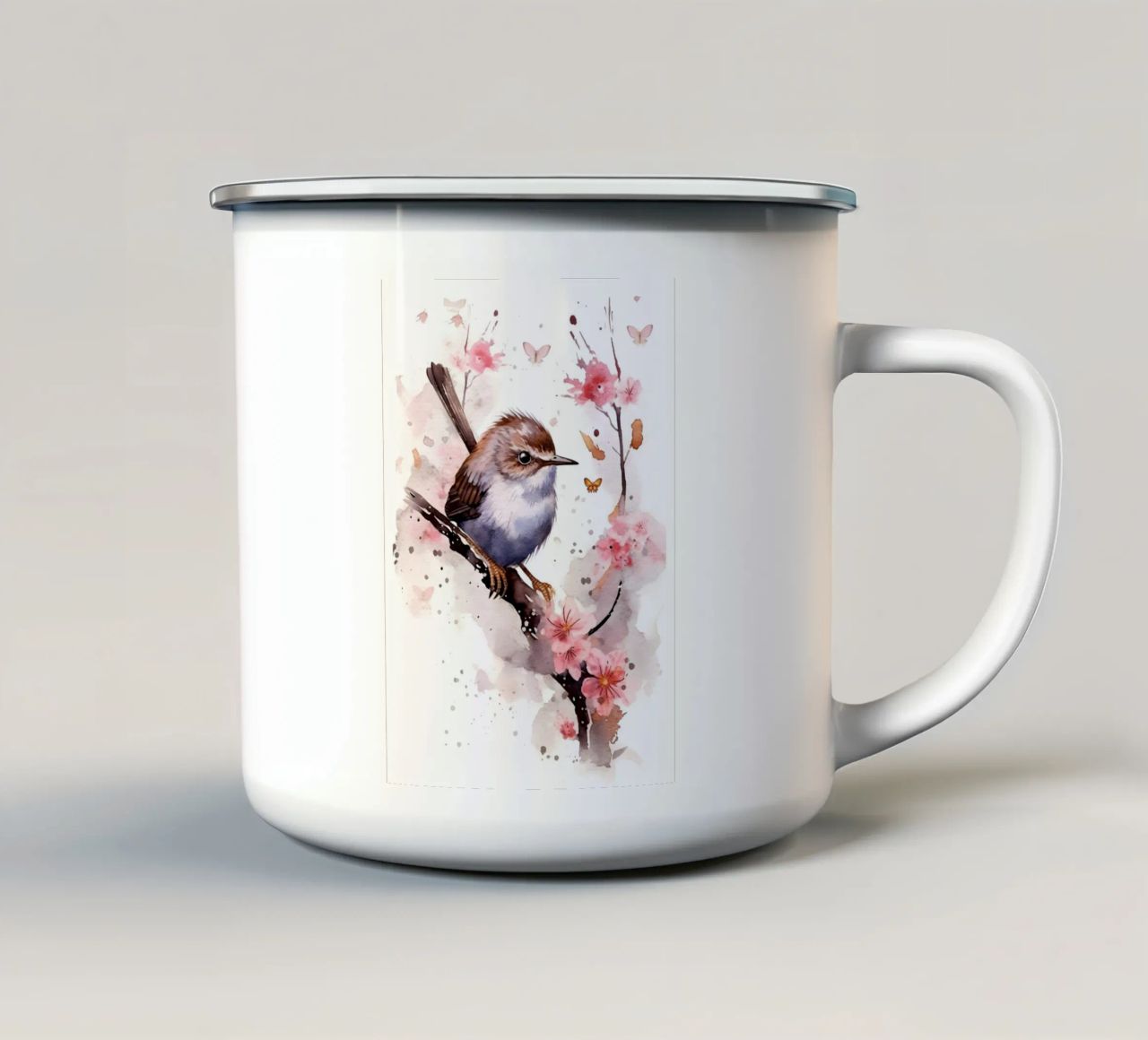 Wren tazza in smalto da FreeArtStudio