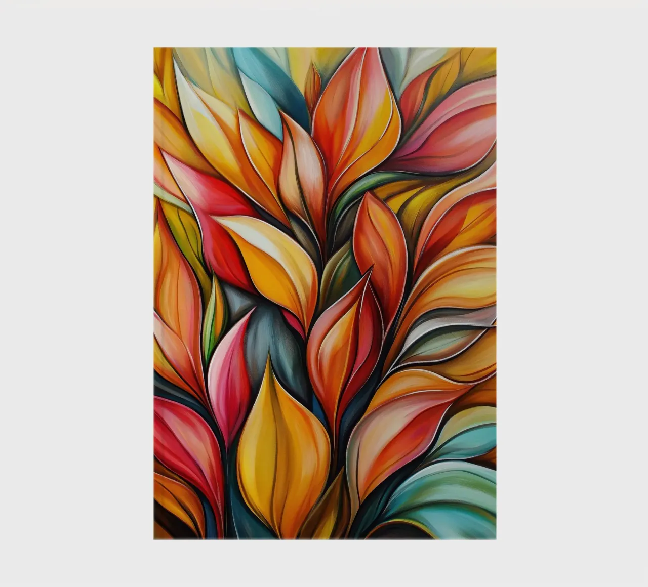 Colourful abstract leaves notebook by Imagine