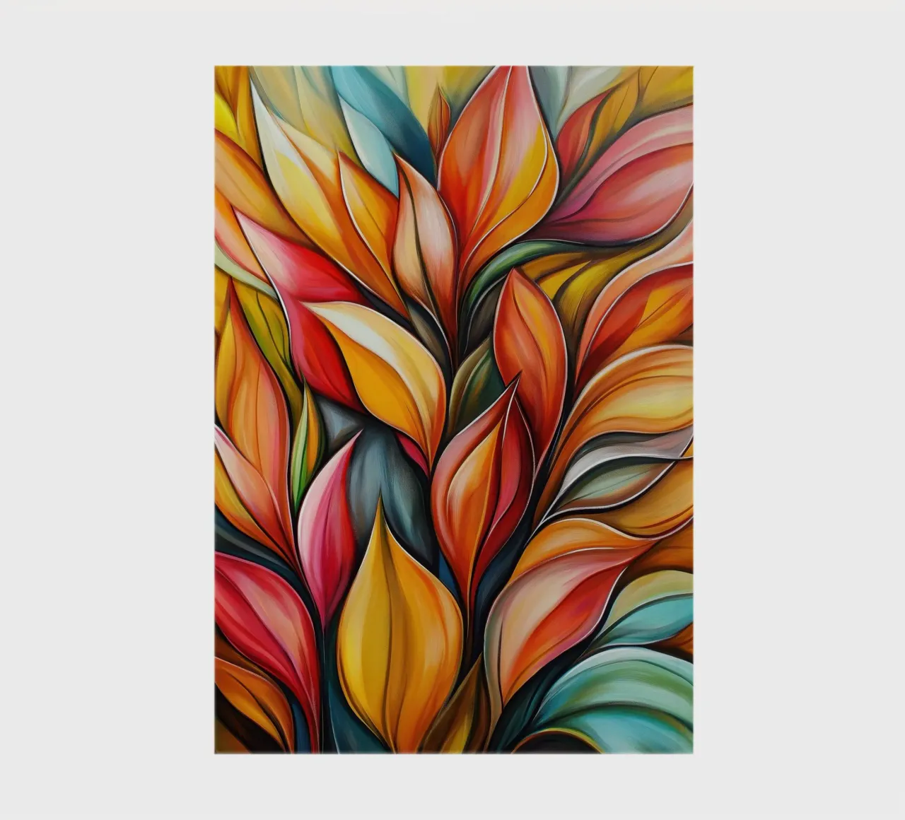Colourful abstract leaves notebook by Imagine