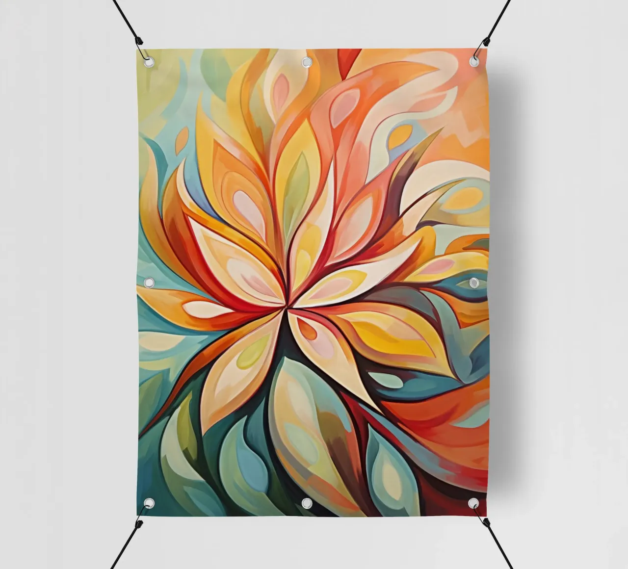 Fiore astratto colorato telo in pvc da Imagine