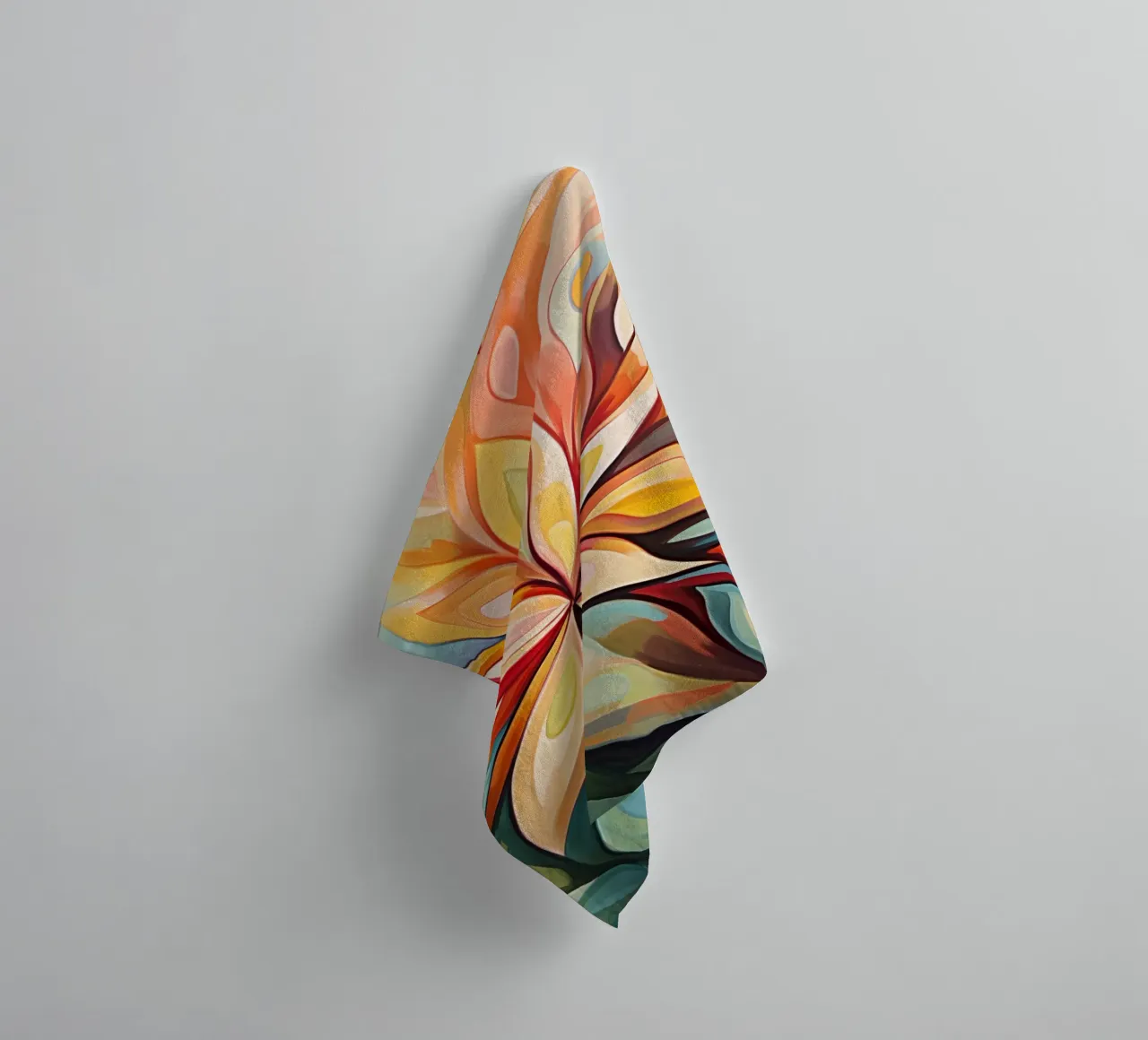 Kleurrijke abstracte bloem badhanddoek van Imagine