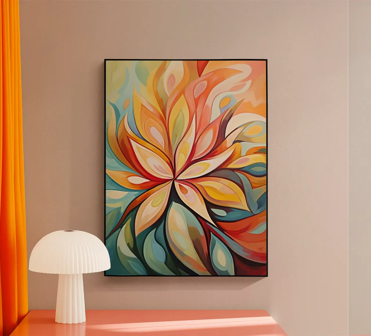 Fleur abstraite colorée plexiglas de Imagine