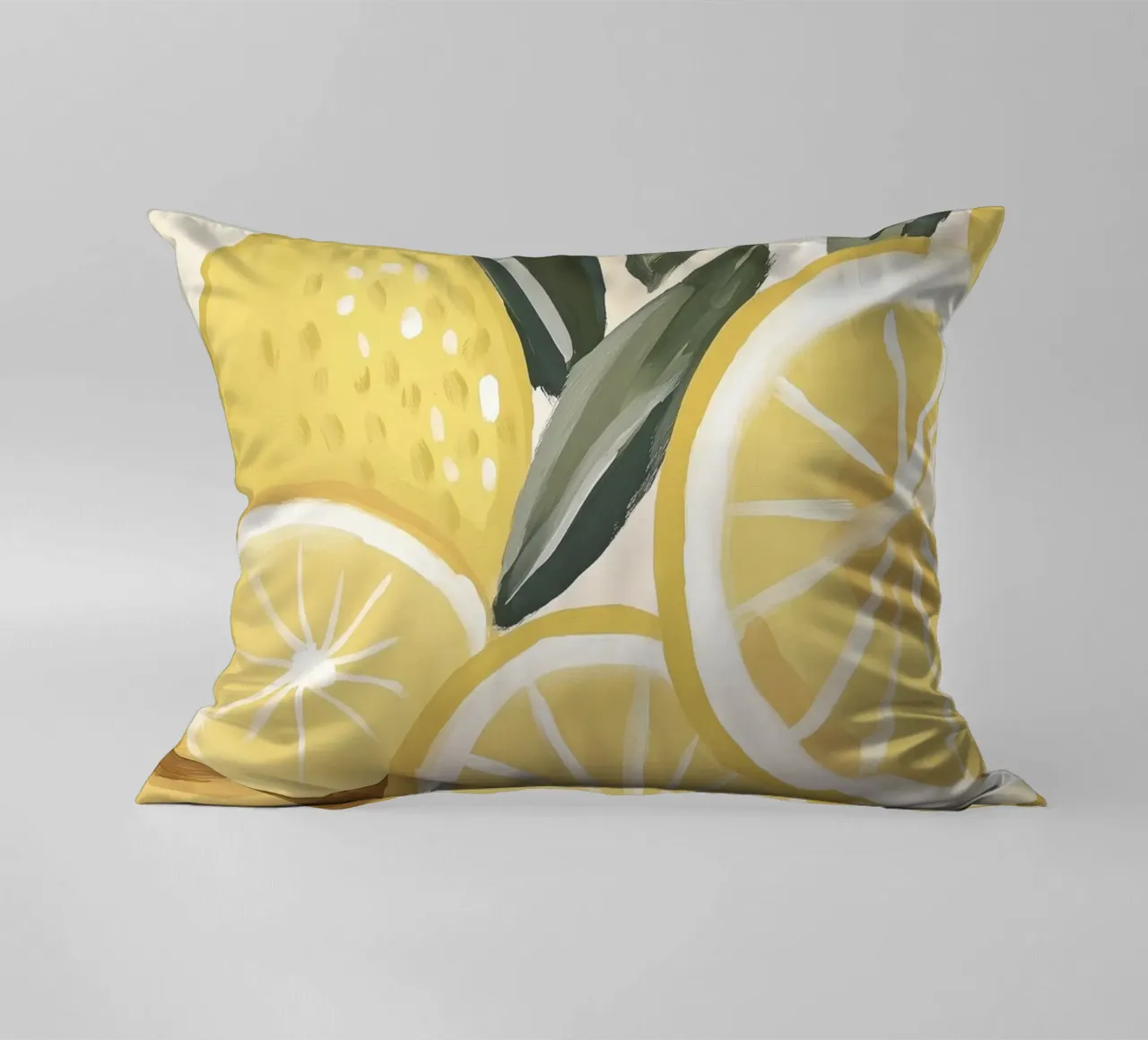 Lemons abstract decorative cushion by Imagine
