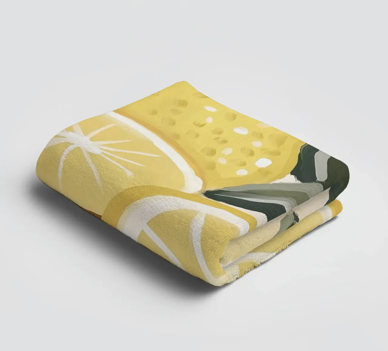 Lemons abstract towel by Imagine