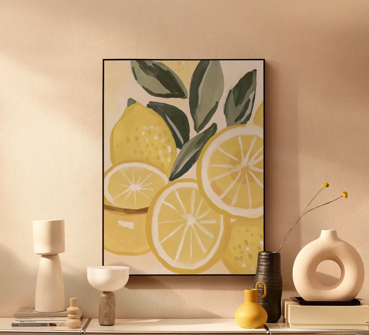 Lemons abstract forex plate by Imagine