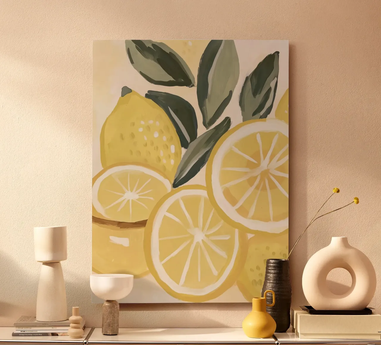 Lemons abstract forex plate by Imagine