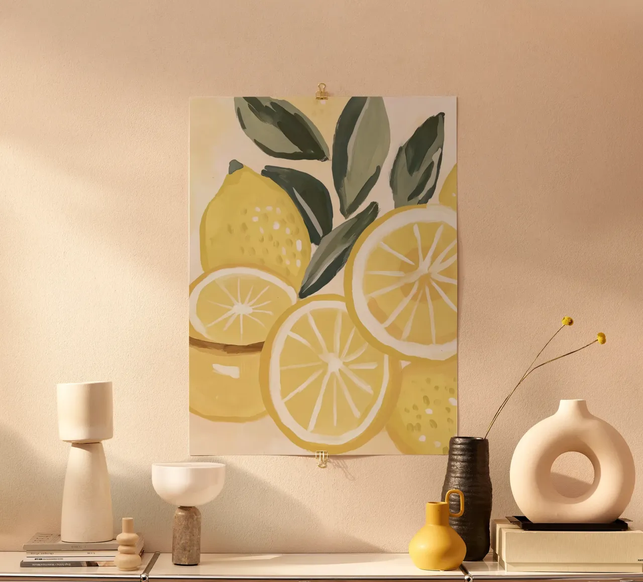 Lemons abstract poster by Imagine