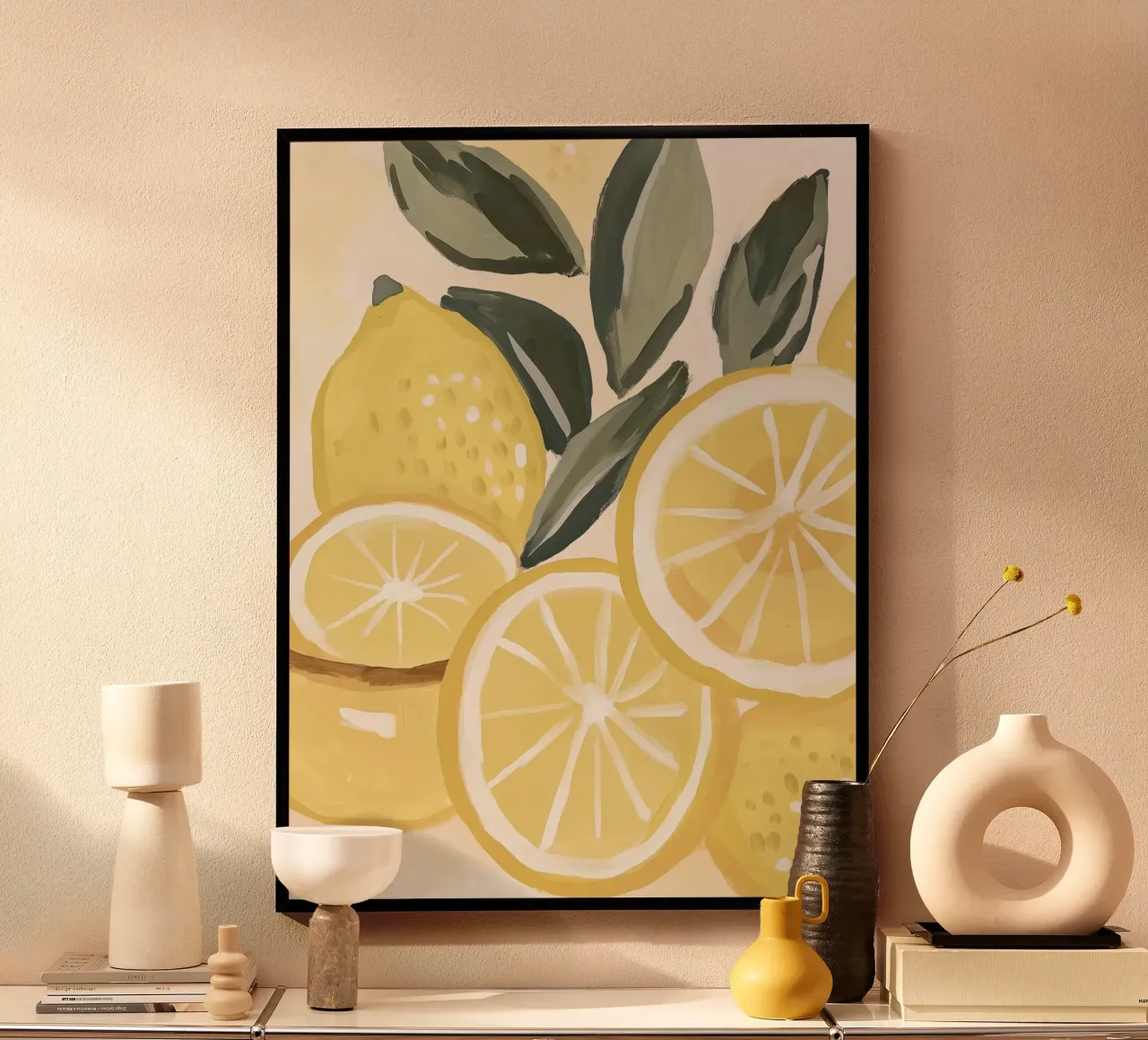 Lemons abstract poster by Imagine
