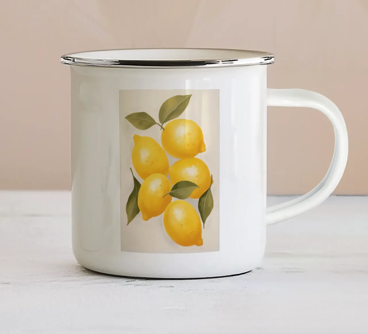 Limoni tazza in smalto da Imagine