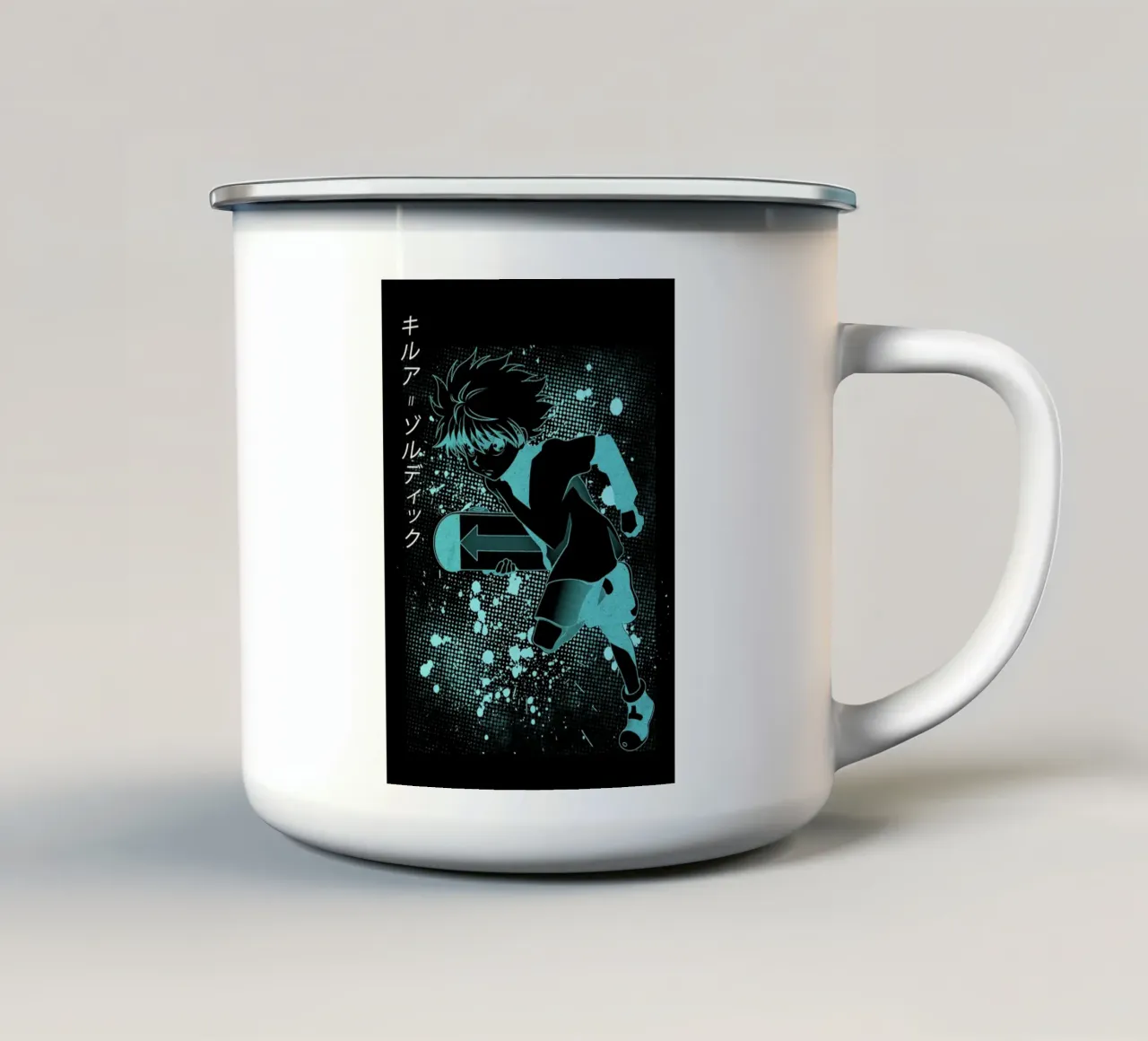 Killua Zoldyck tazza in smalto da Neonartstudio