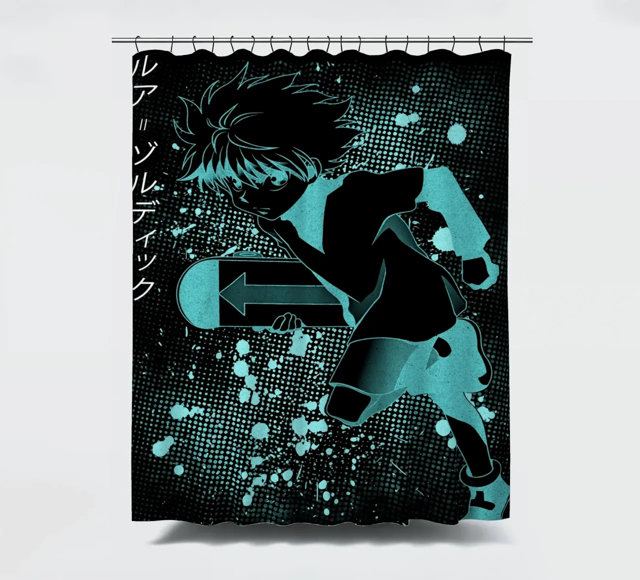 Killua Zoldyck tenda da doccia da Neonartstudio