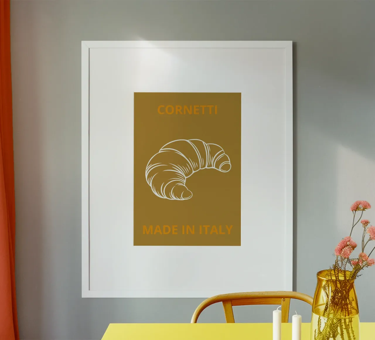CORNETTI - MADE IN ITALY poster con telaio in alluminio da LisaArtes