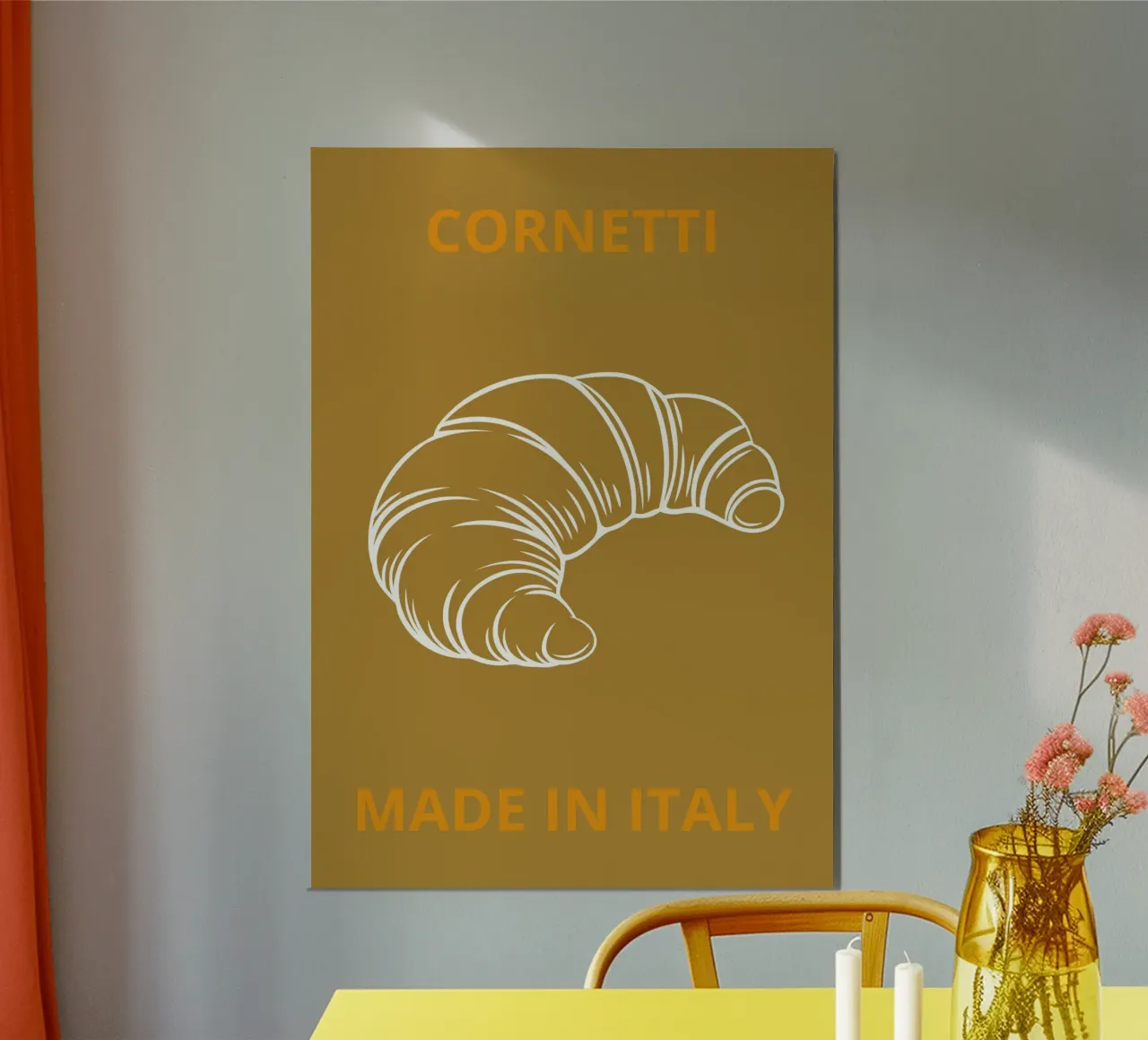 CORNETTI - MADE IN ITALY poster con telaio in alluminio da LisaArtes