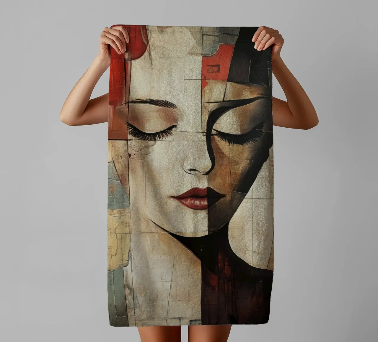 Woman abstract towel by Imagine