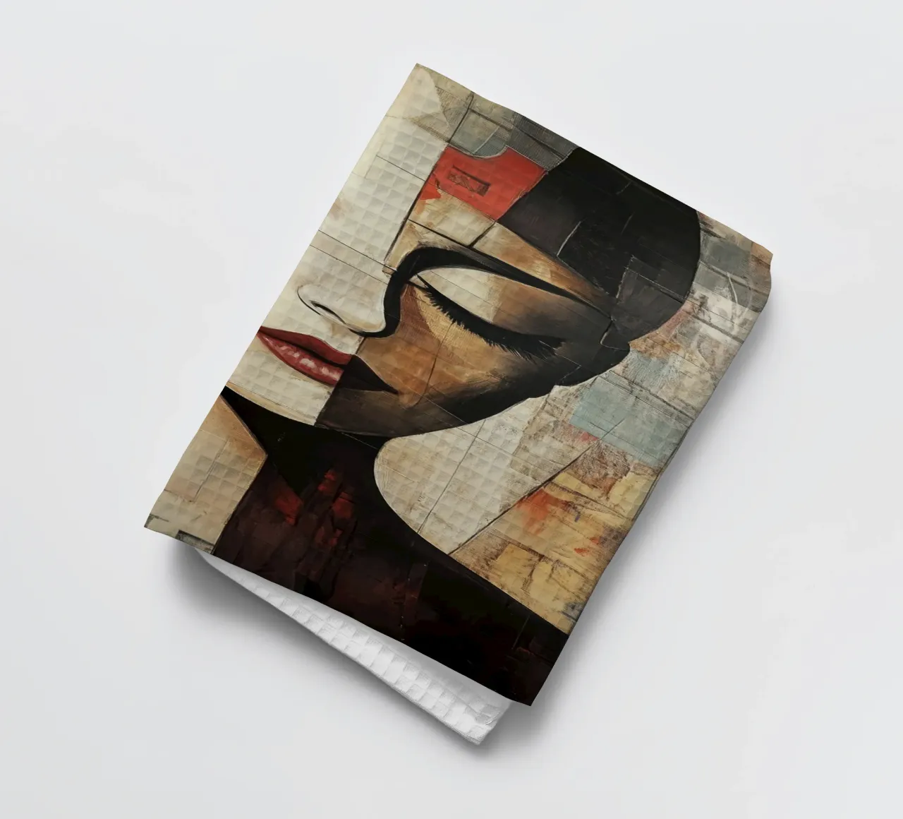 Woman abstract tea towel by Imagine