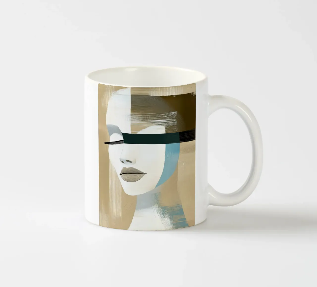 Vrouw abstract keramische mok van Imagine