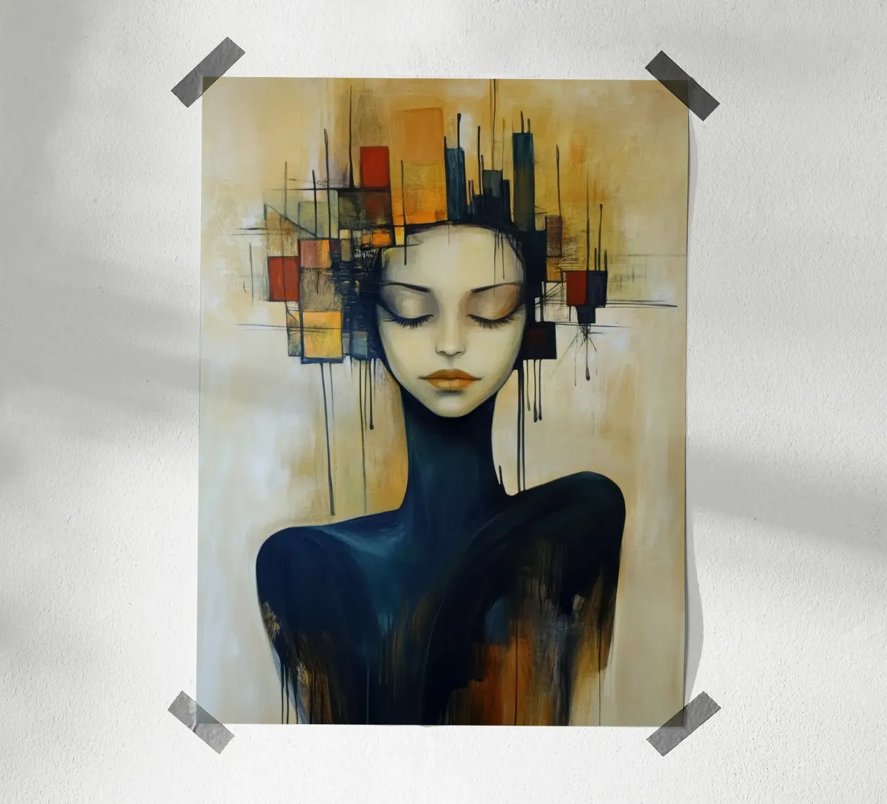 Donna astratta poster da Imagine
