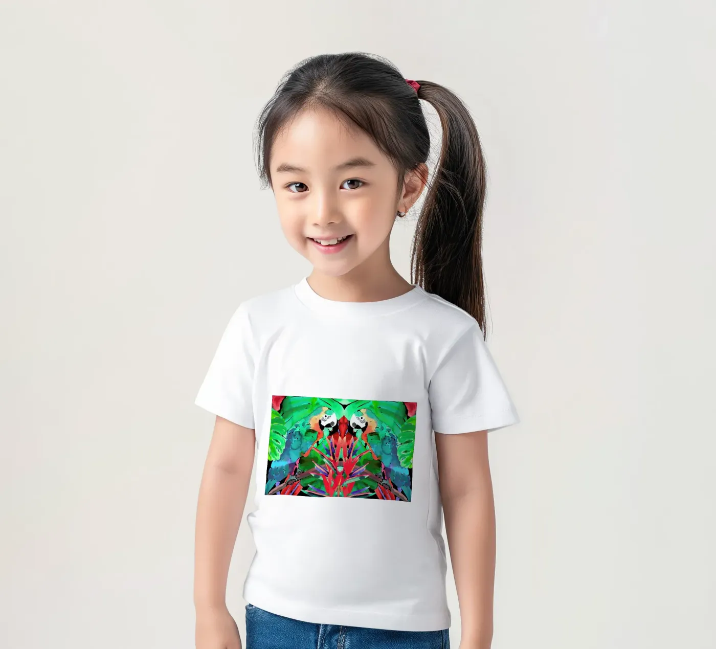 Parrot t-shirt bambini da Amy Sia