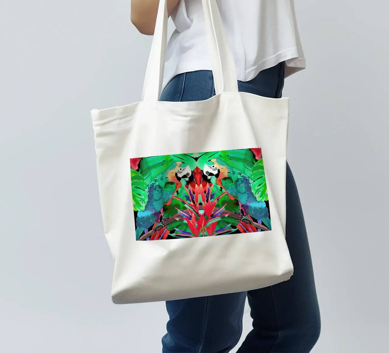 Parrot borsa in juta da Amy Sia