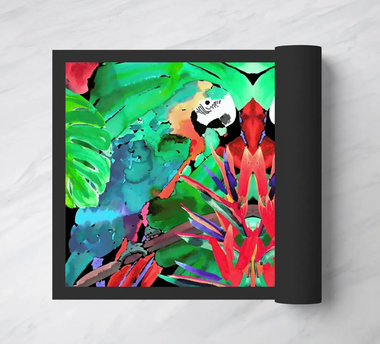 Parrot doormat by Amy Sia