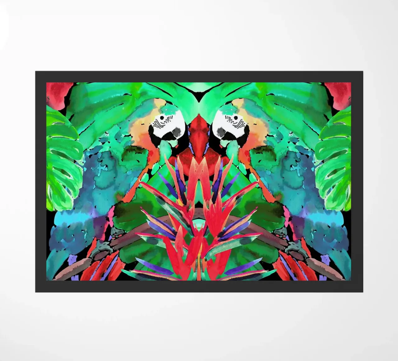 Parrot doormat by Amy Sia