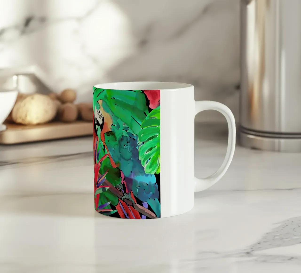 Parrot tazza in ceramica da Amy Sia