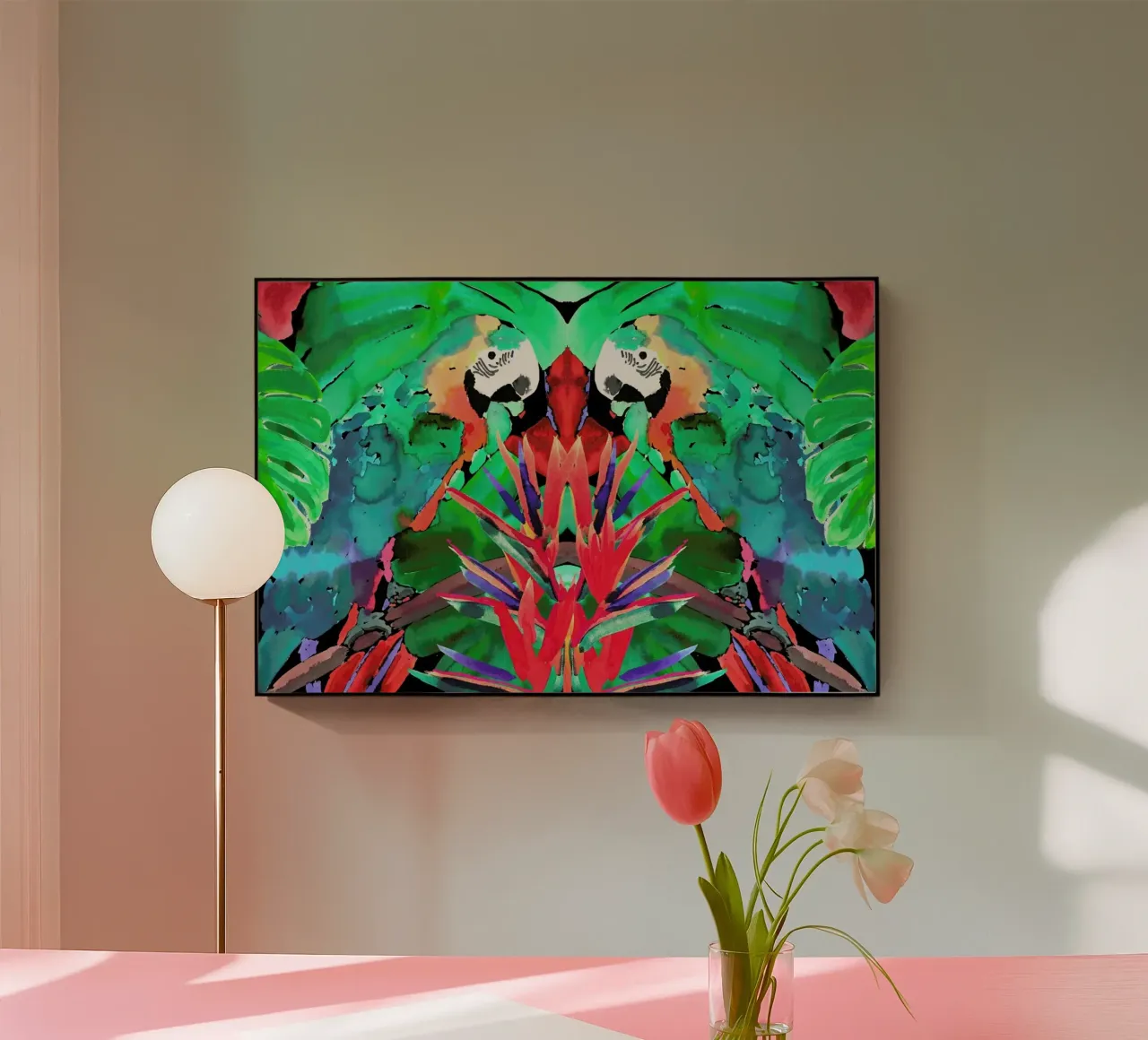 Parrot plexiglass da Amy Sia