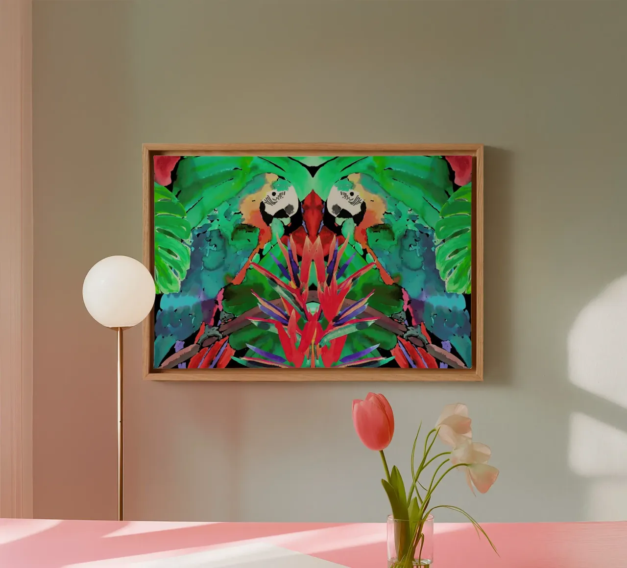 Parrot canvas by Amy Sia