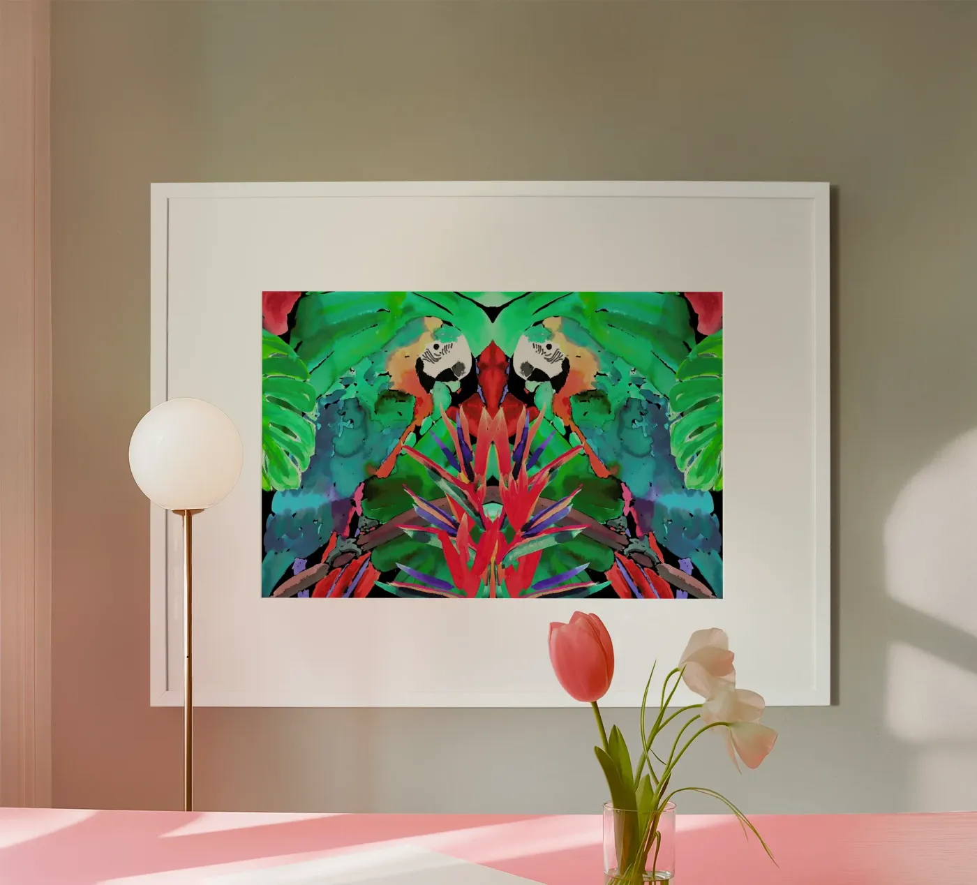 Parrot poster van Amy Sia