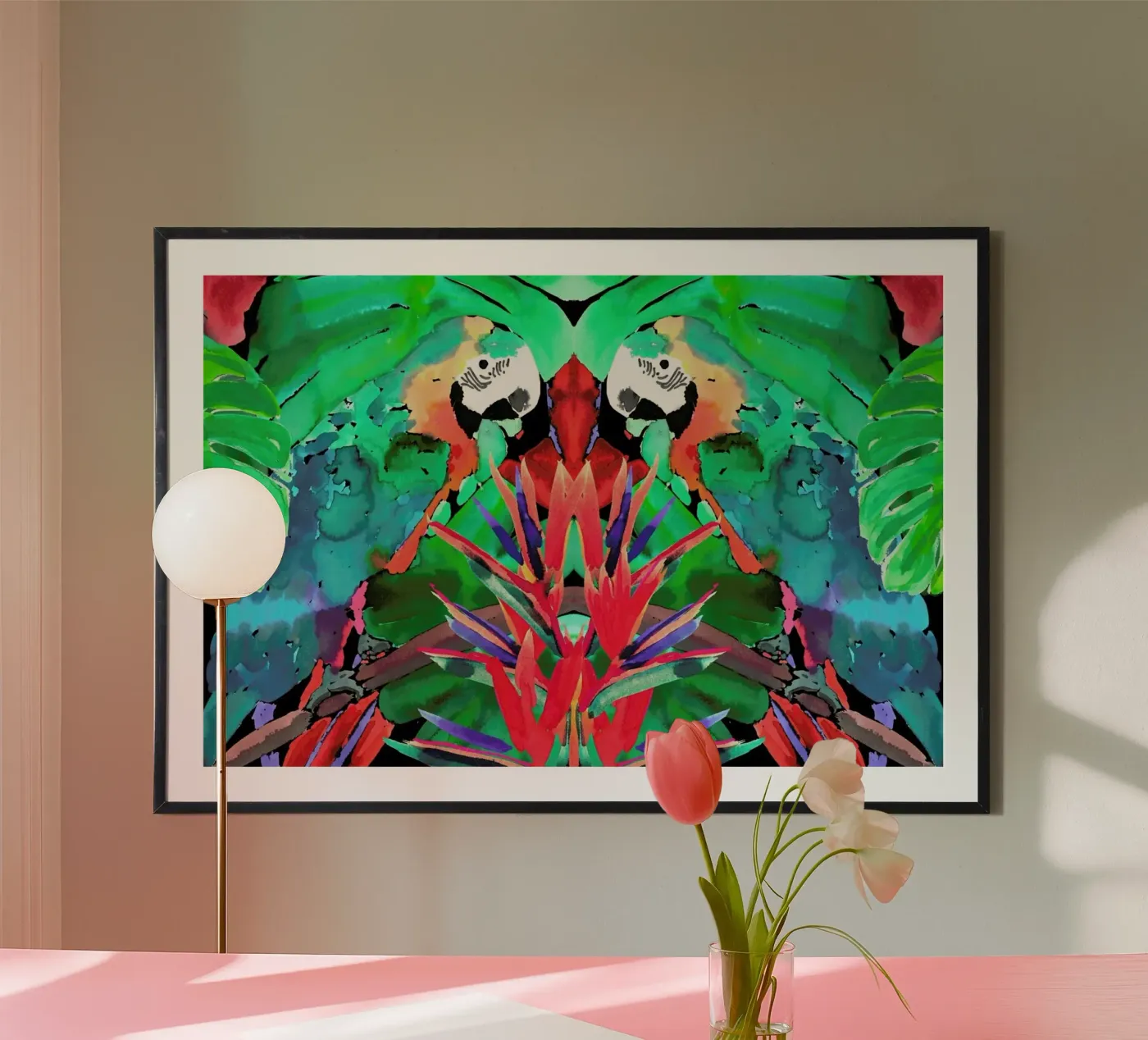 Parrot poster van Amy Sia