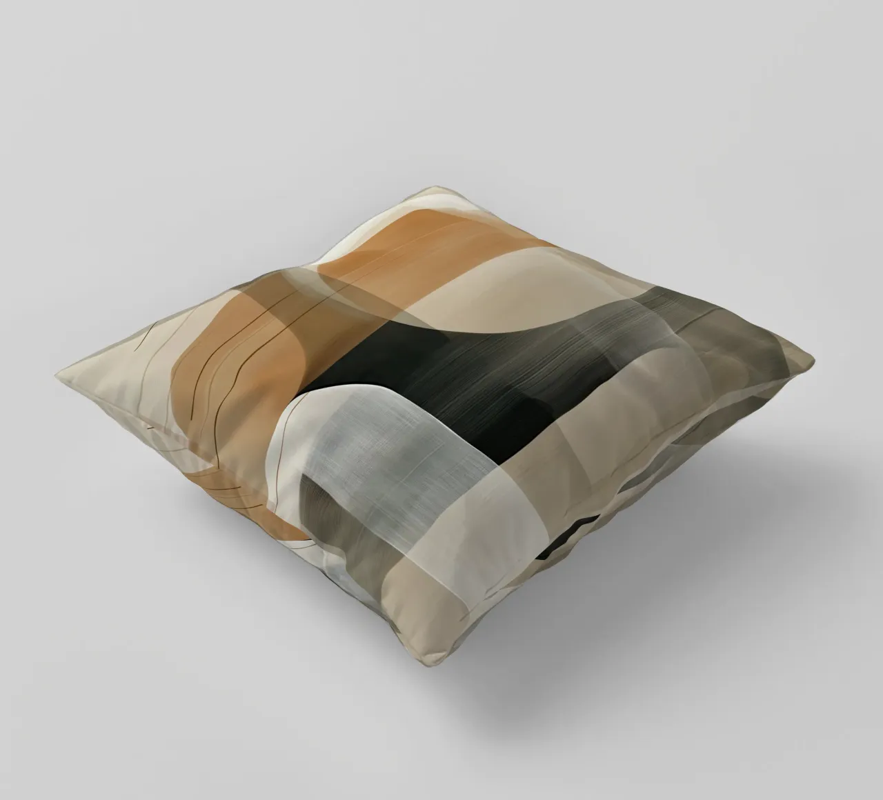 Abstract brown shades decorative cushion by Imagine