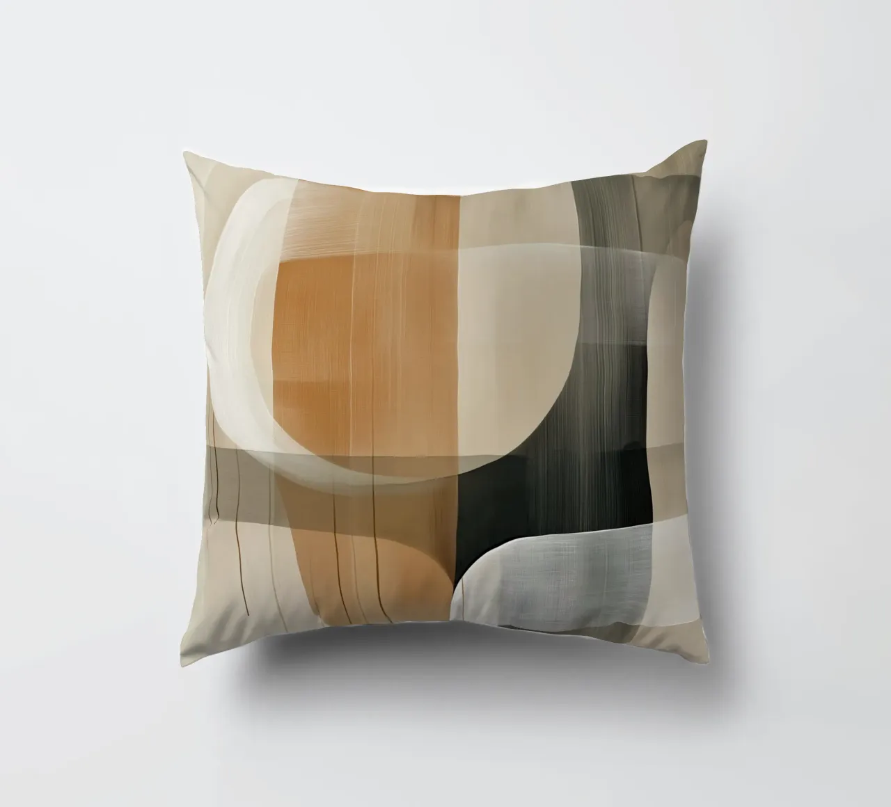 Abstract brown shades decorative cushion by Imagine