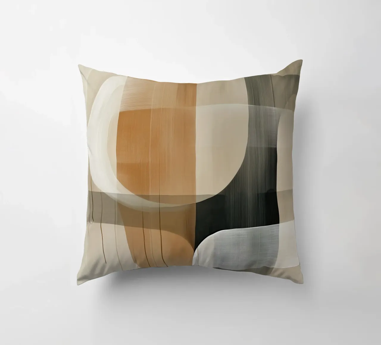 Abstract brown shades decorative cushion by Imagine