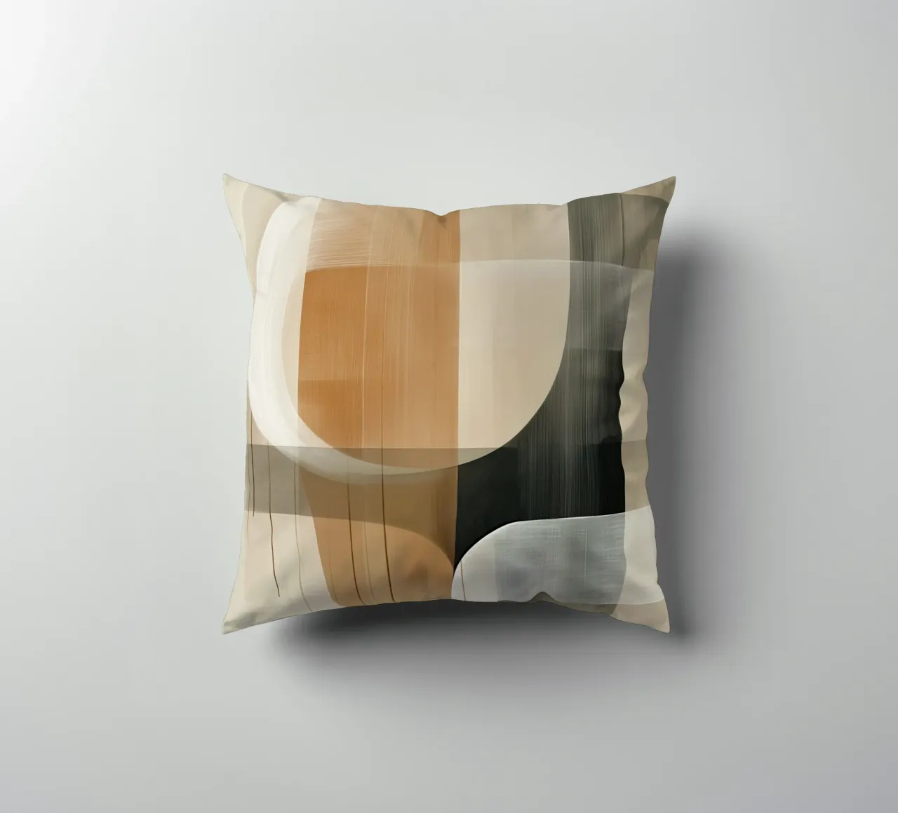 Abstract brown shades decorative cushion by Imagine