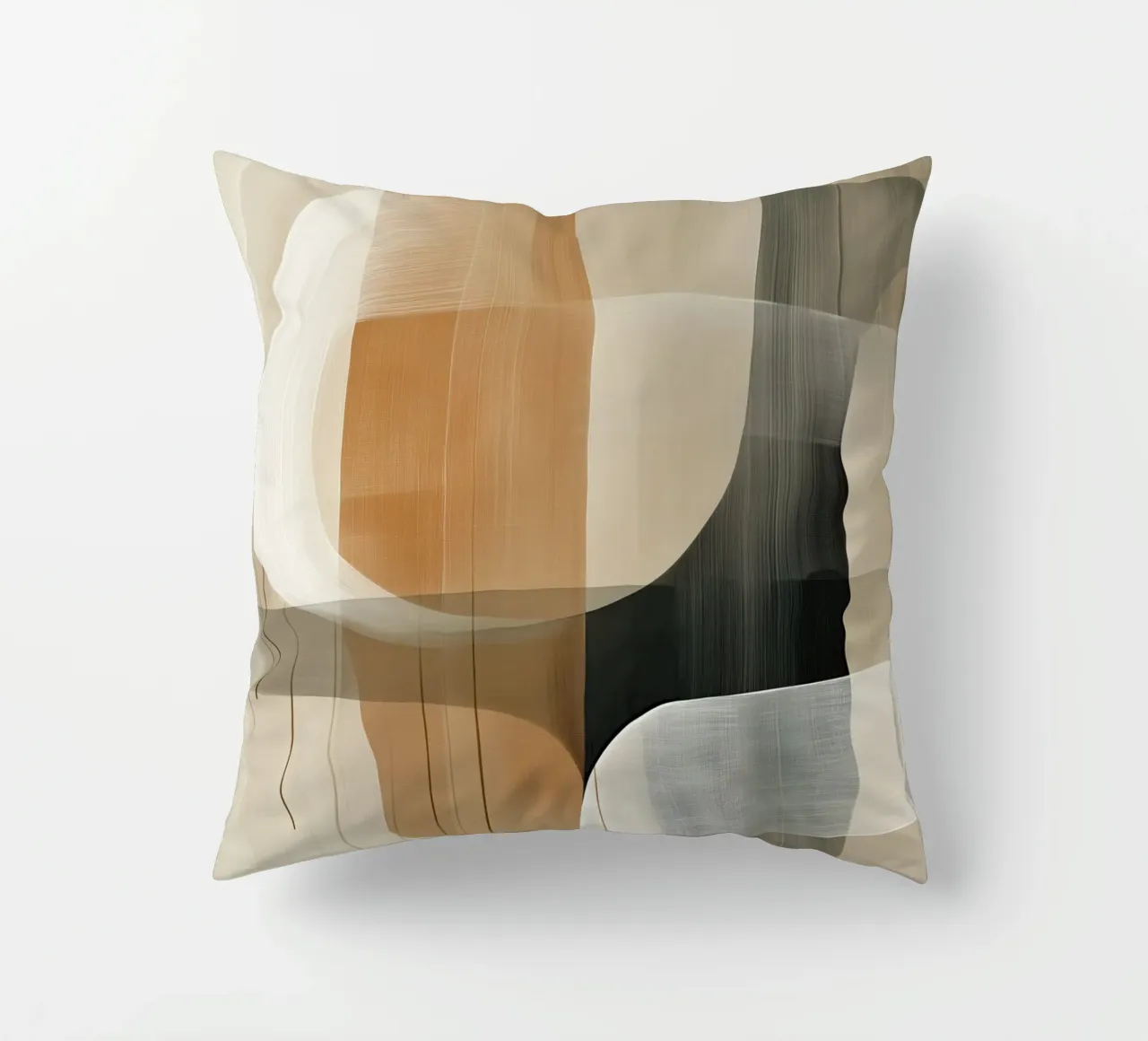 Abstract brown shades decorative cushion by Imagine