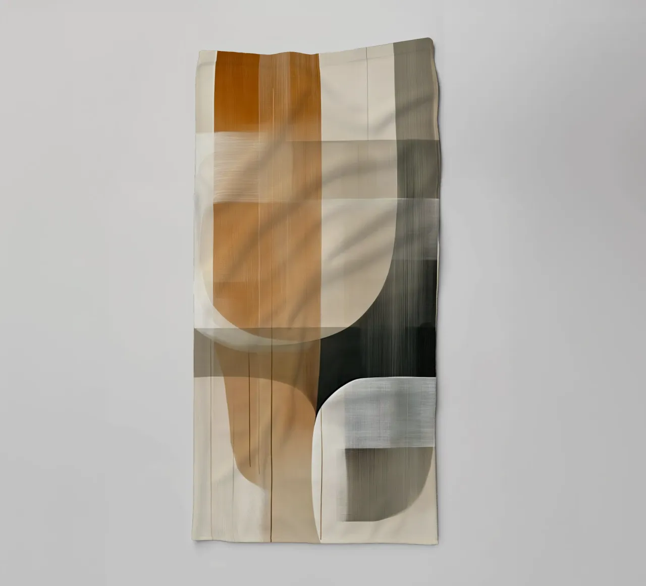 Abstracte bruine tinten badhanddoek van Imagine