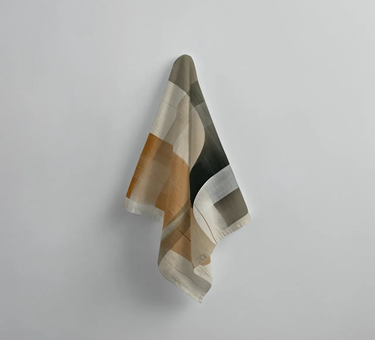 Abstracte bruine tinten badhanddoek van Imagine