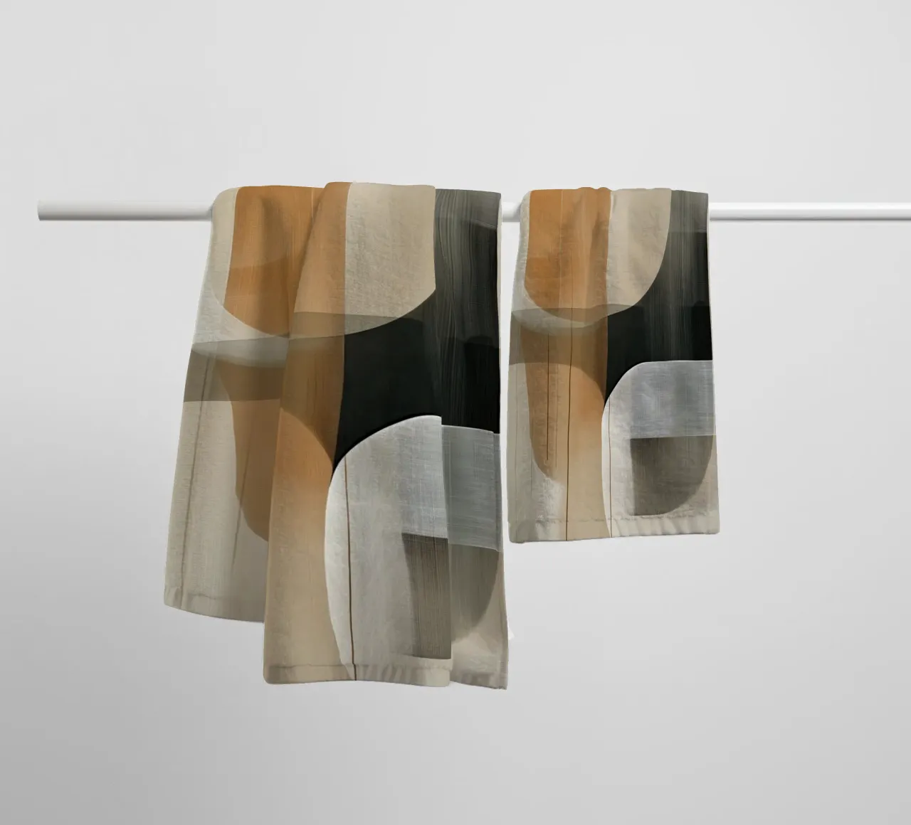 Abstracte bruine tinten badhanddoek van Imagine