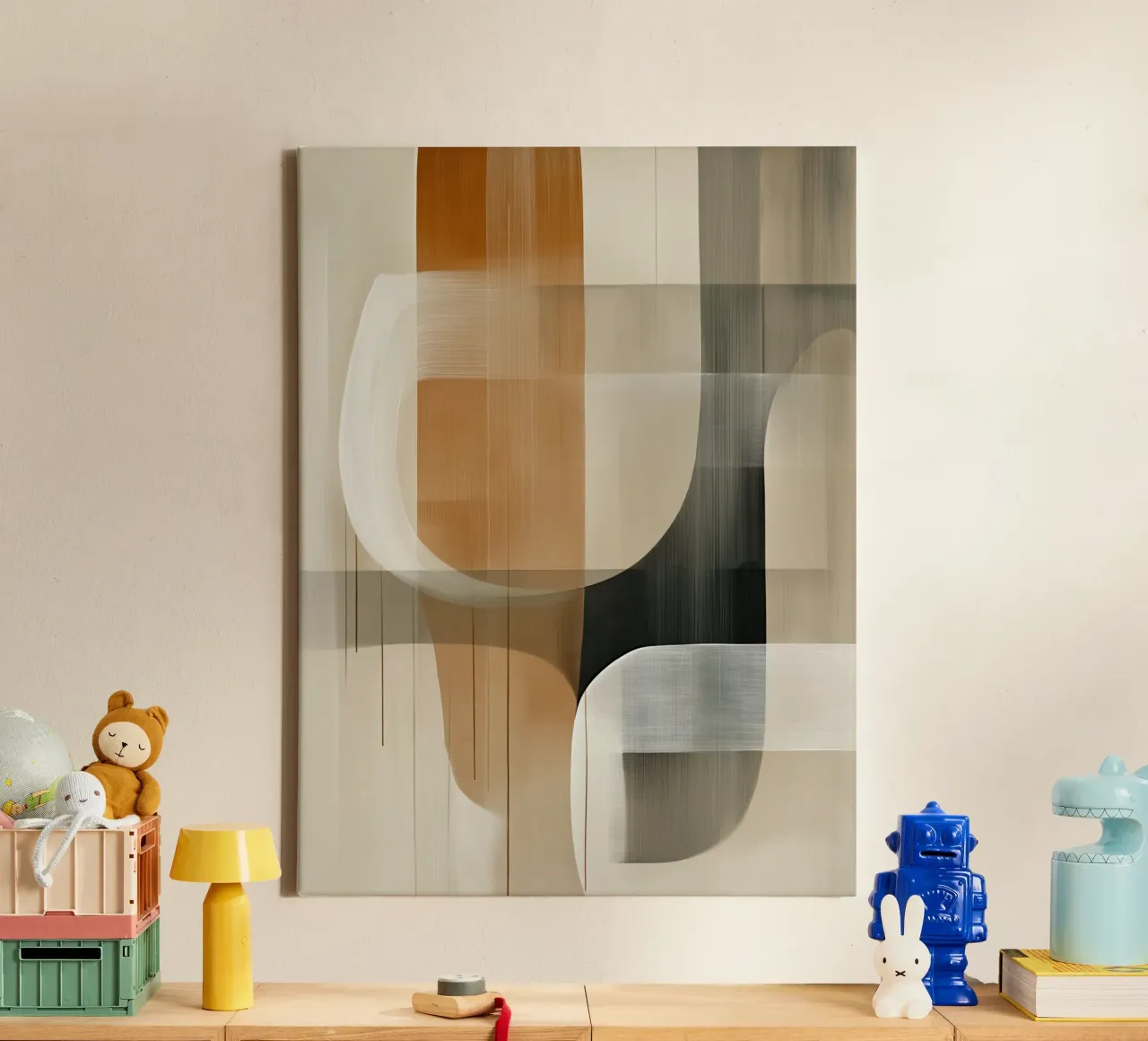 Abstract brown shades canvas by Imagine