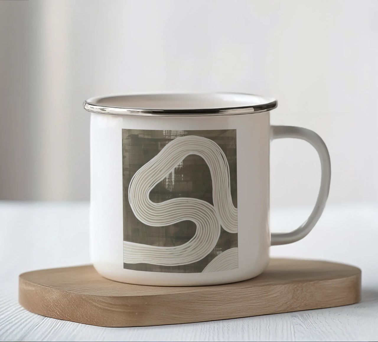 Linee astratte tazza in smalto da Imagine