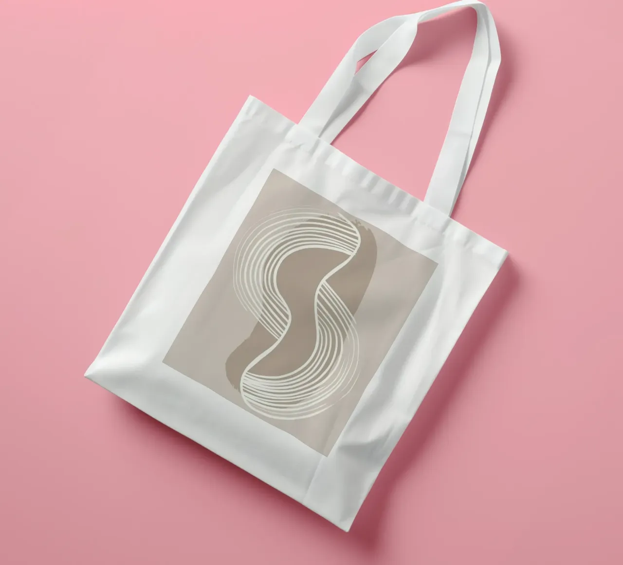 Linee astratte borsa in juta da Imagine