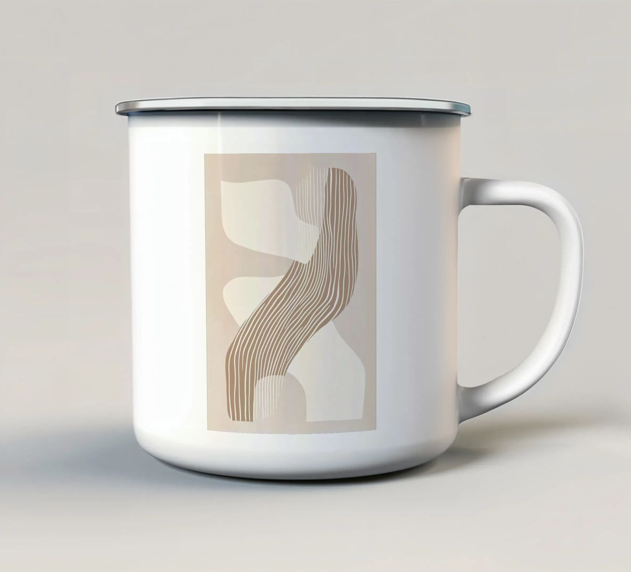 Abstract lines enamel mug by Imagine