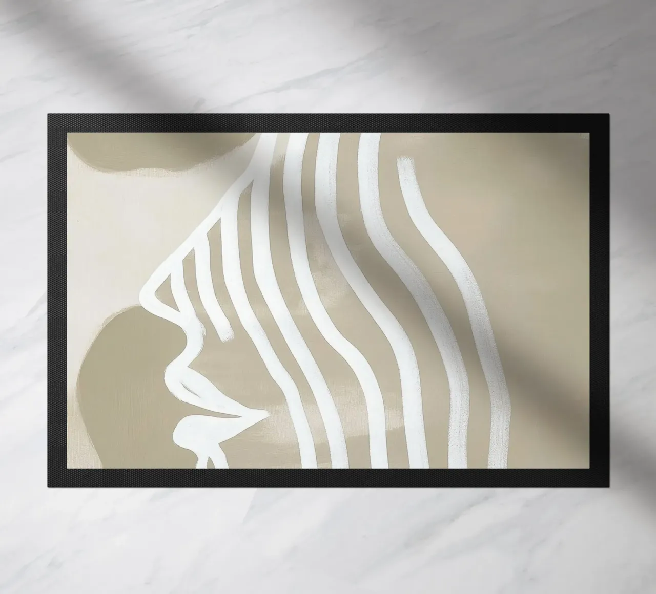 Abstract face doormat by Imagine