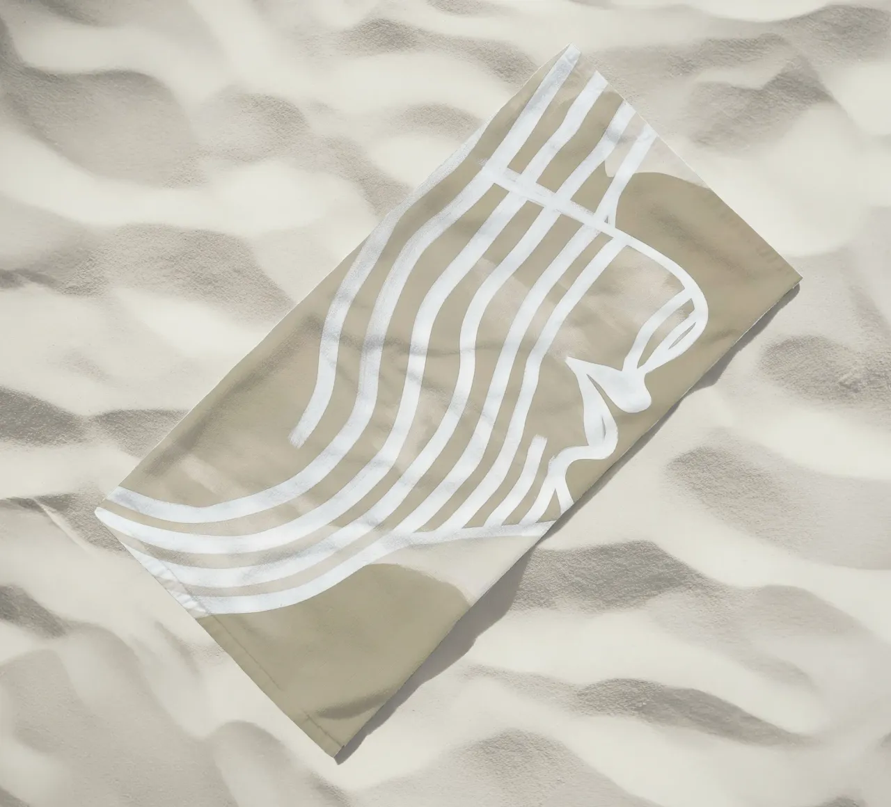 Abstract face beach towel by Imagine