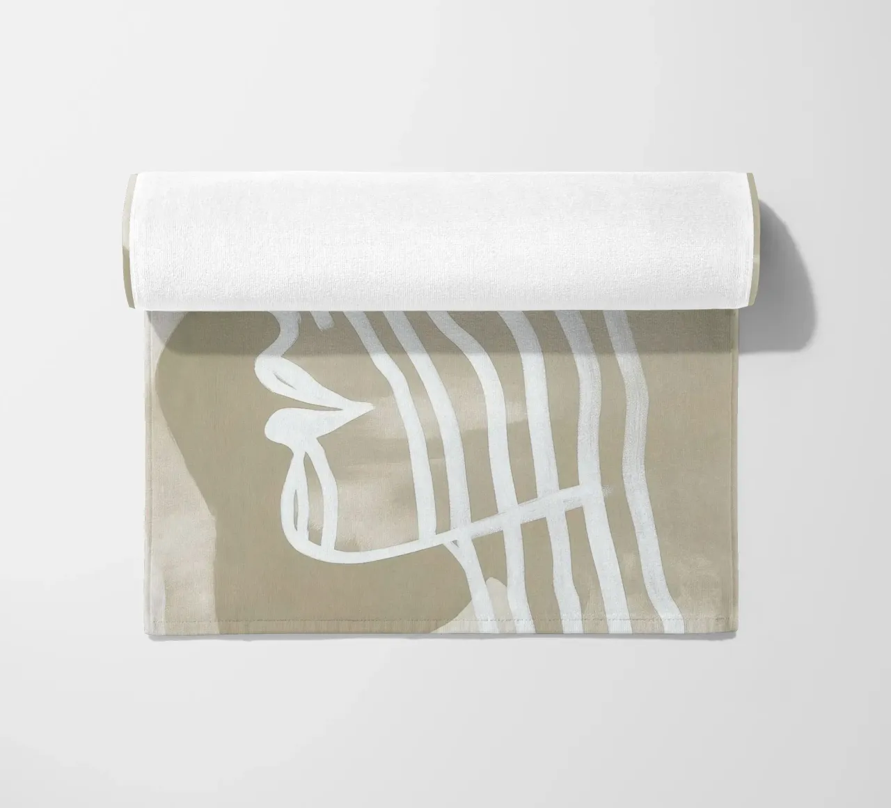 Abstract face beach towel by Imagine
