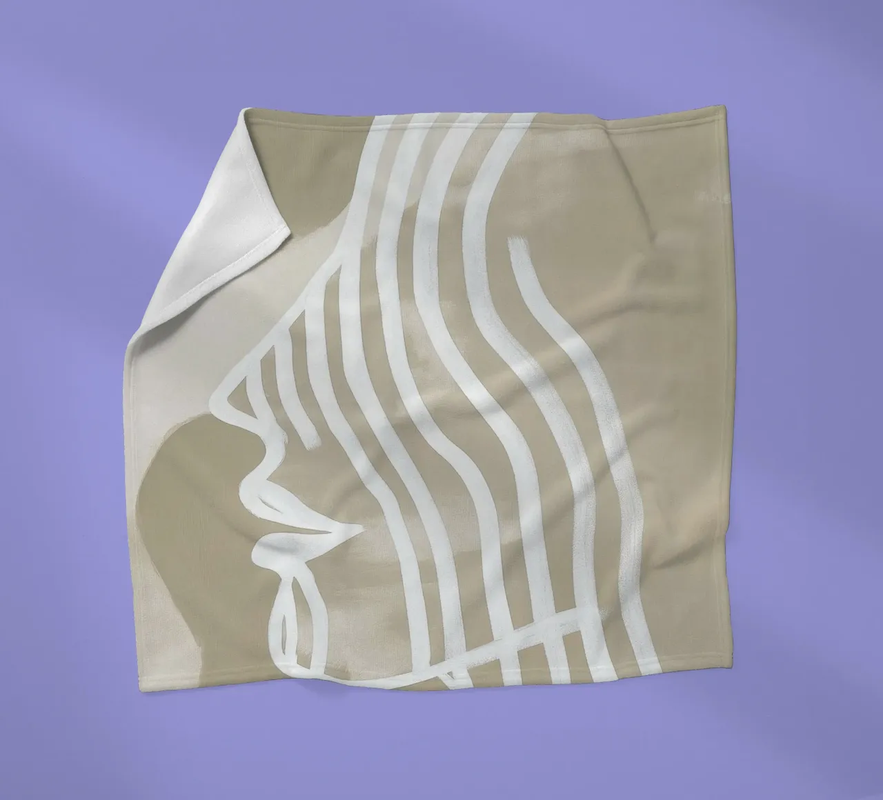 Abstract face fleece blanket by Imagine