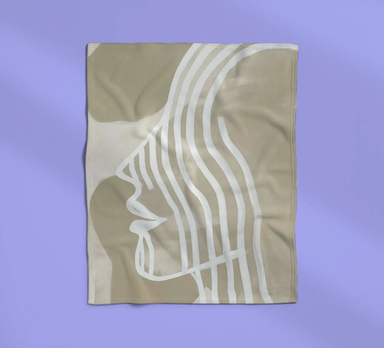 Abstract face fleece blanket by Imagine