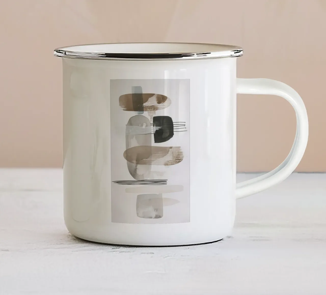 Böhmische Formen Emaille Tasse von Imagine